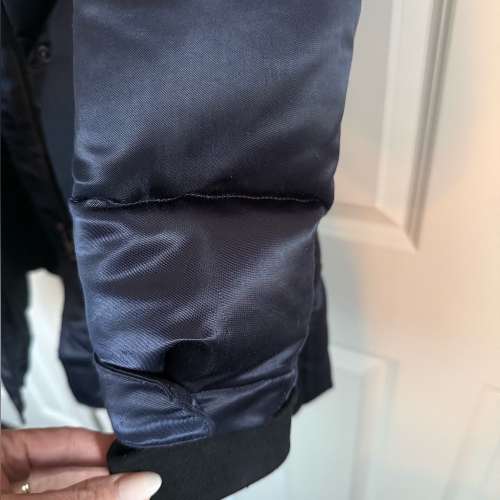 Rag & Bone women’s blue goose down puffer winter coat jacket. Size 0 XS xsmall - Picture 8 of 9